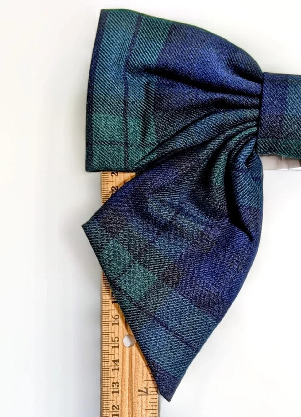NWT TBBC x Lele Sadoughi Blackwatch Plaid Bow Hair Clip RARE HTF